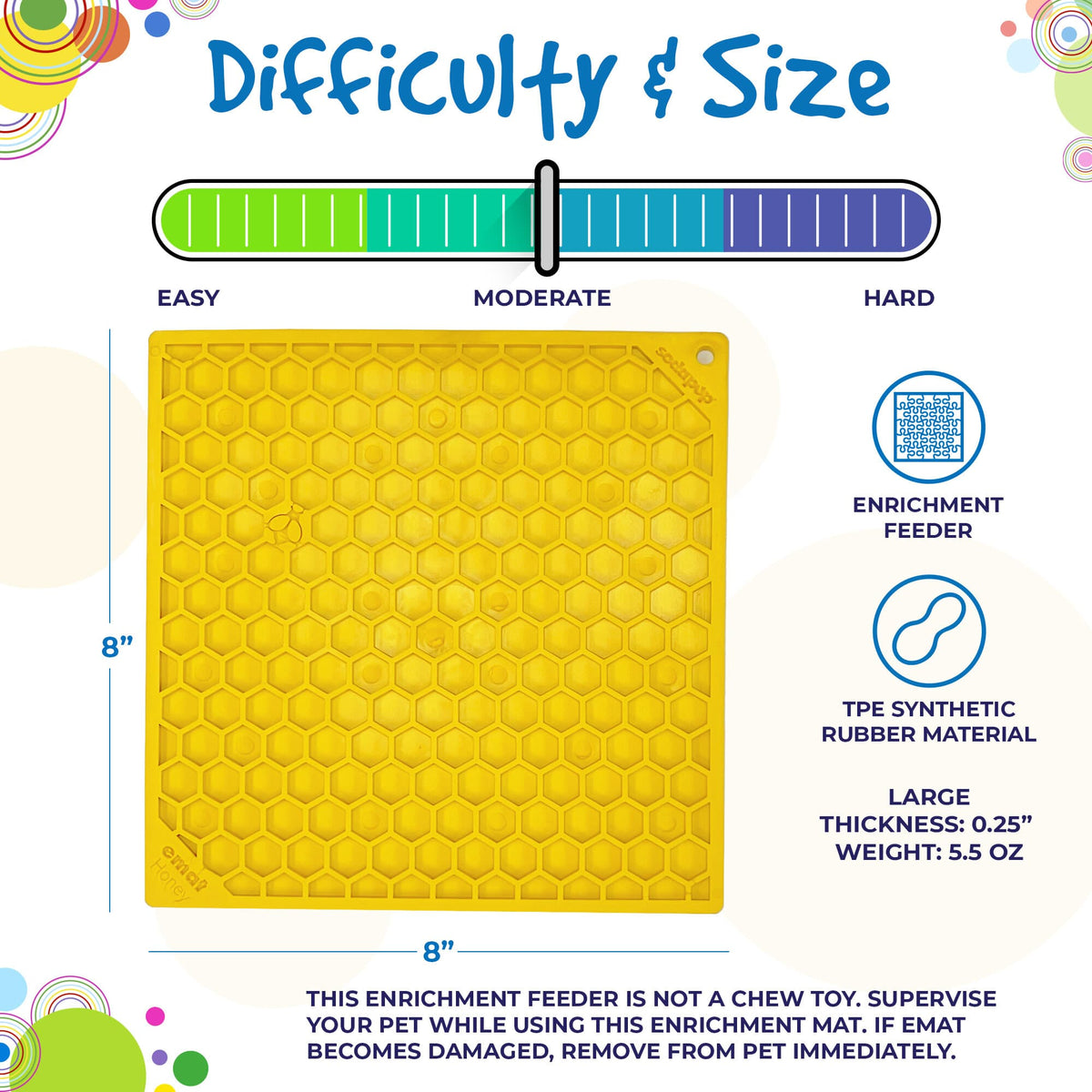 SodaPup Honeycomb eMat Lick Mat for Dogs & Cats