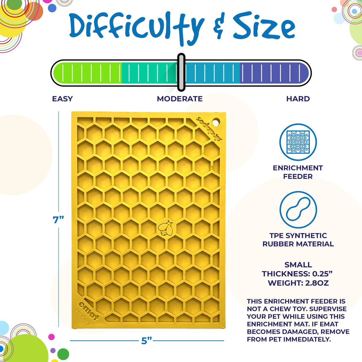 SodaPup Honeycomb eMat Lick Mat for Dogs & Cats