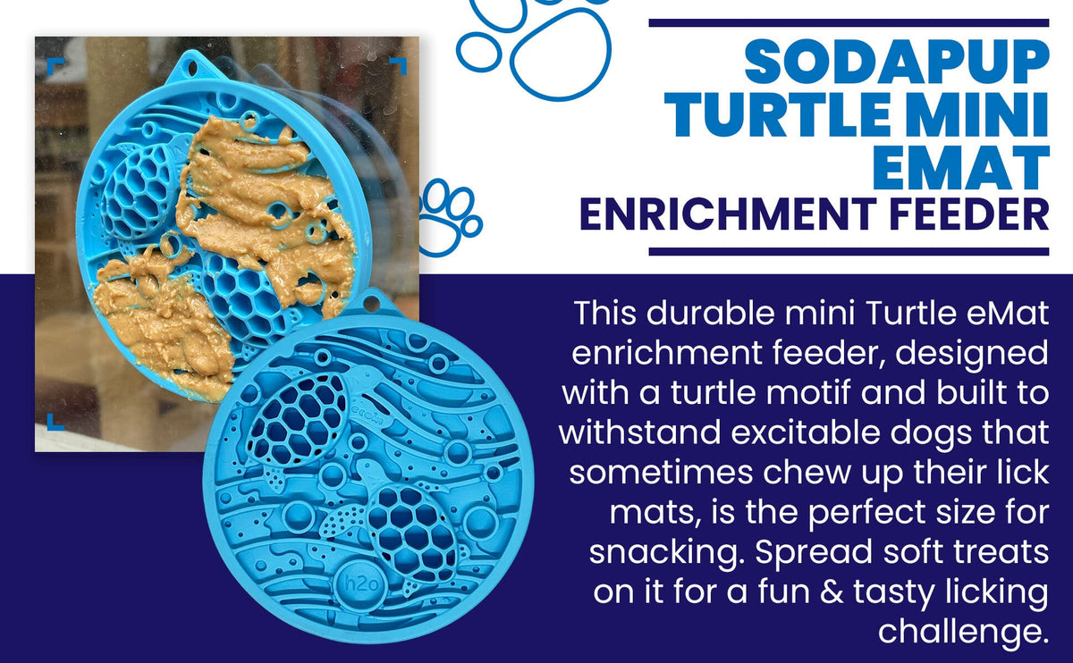 SodaPup Turtle eMat-Mini Suction Lick Mat for Dogs & Cats