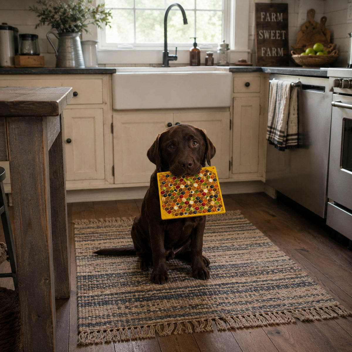 SodaPup Honeycomb eMat Lick Mat for Dogs & Cats
