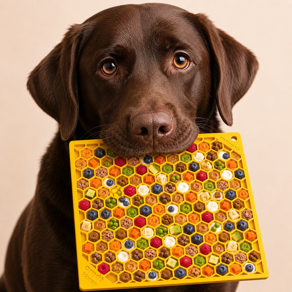 SodaPup Honeycomb eMat Lick Mat for Dogs & Cats
