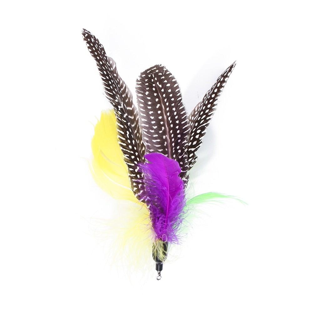 Interactive Cat Feather Teaser Wand & Refill Set