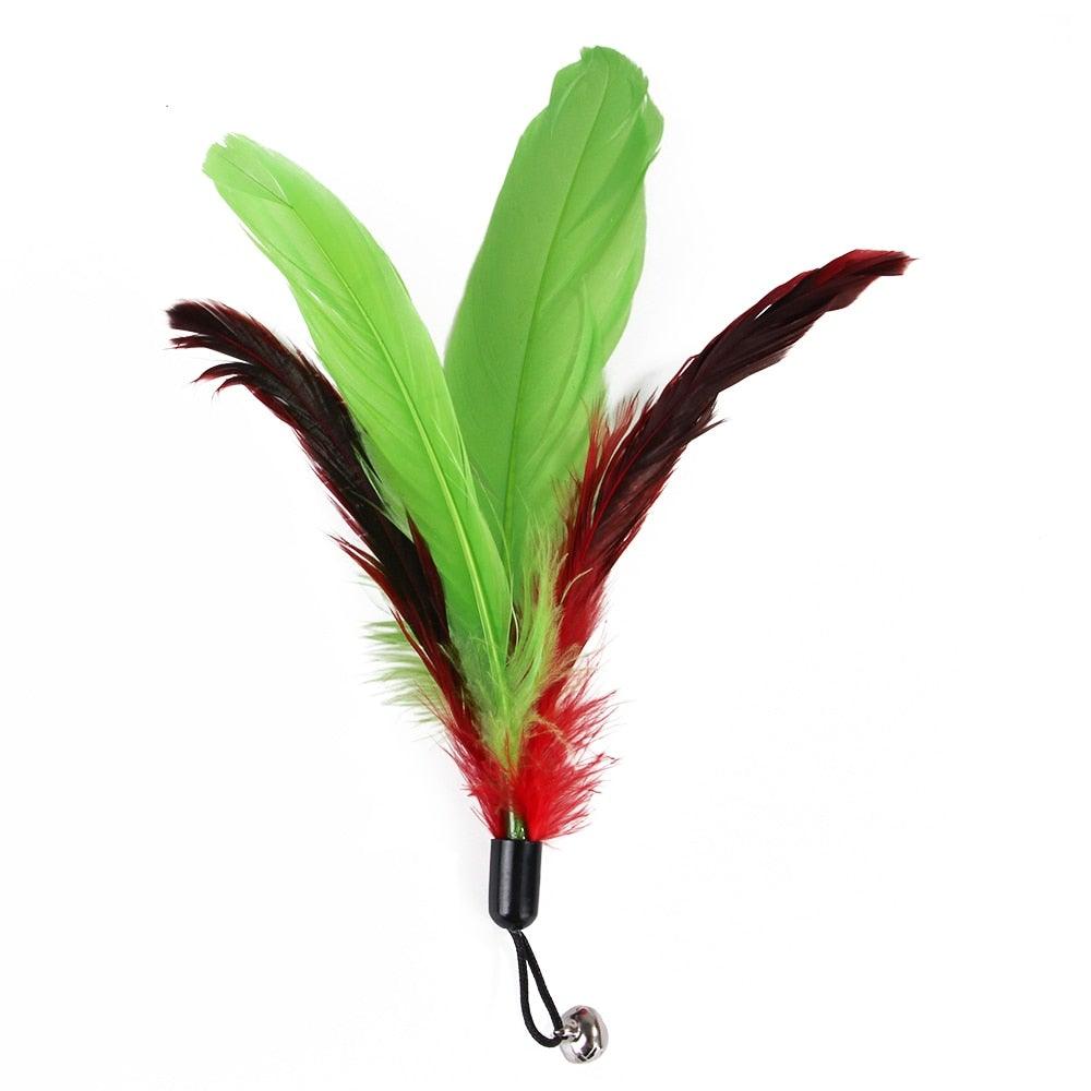 Interactive Cat Feather Teaser Wand & Refill Set