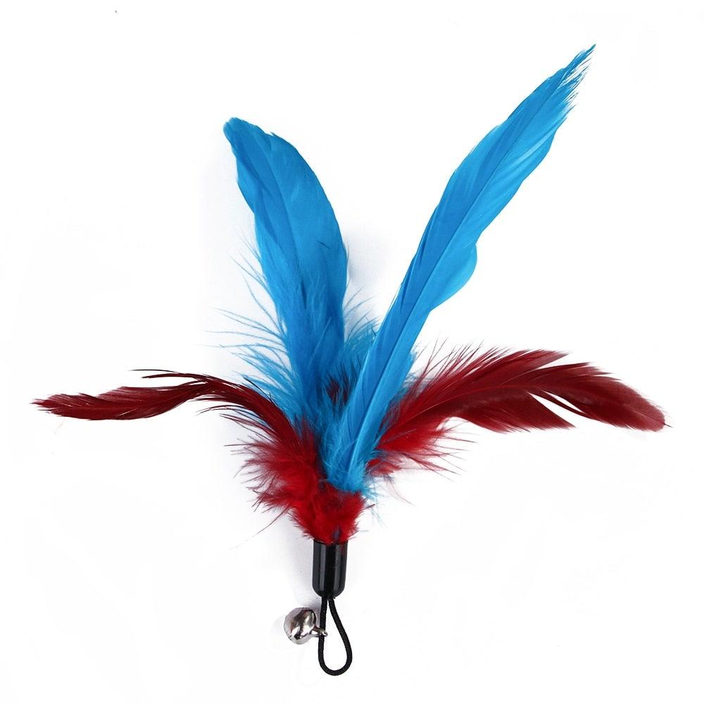 Interactive Cat Feather Teaser Wand & Refill Set