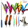 Interactive Cat Feather Teaser Wand & Refill Set